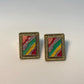 Aretes cuadrados vintage